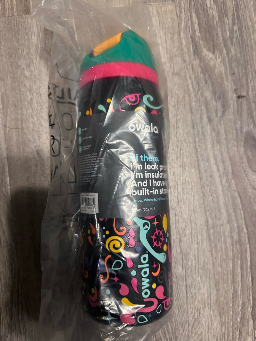 OwalaColorful Skull Pattern Stainless Steel Water Bottle - Multicolor - Picture 3 of 3